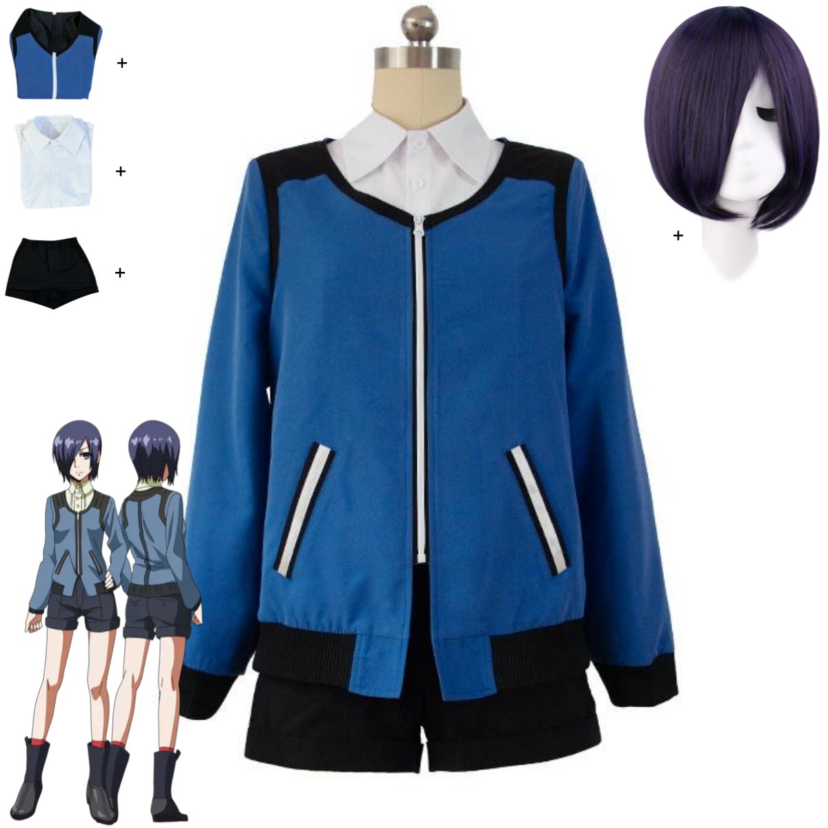 Anime Cosplay Tokyo Ghoul - Anime Tokyo Ghoul Touka Kirishima Cosplay