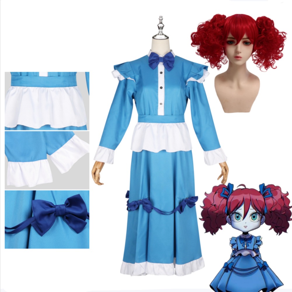Anime Cosplay Red Hair - Kostium Cosplay Poppy Red Hair, Pełny