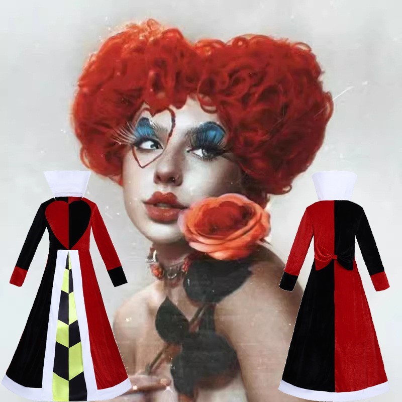 Anime Cosplay Red Hair - Królowa Anime Czerwone Serce Film Cosplay