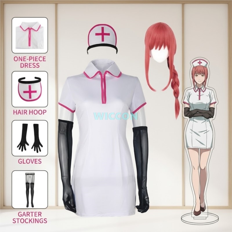 Anime Cosplay Nurse - Kostium Cosplay Anime Chainsaw Man Makima