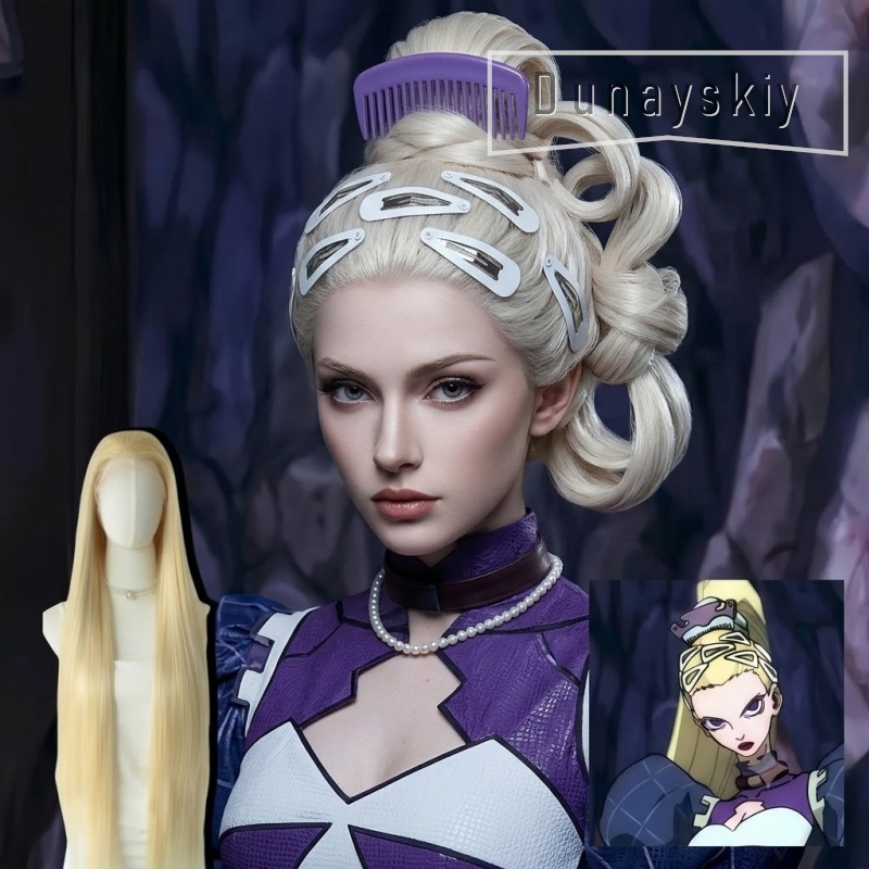 Cosplay Anime White Hair - Białe Duże Klipsy do Włosów Cosplay