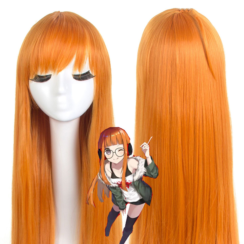 Anime Cosplay Easy - Peruka Cosplay Sakura Futaba, pomarańczowa, długa,