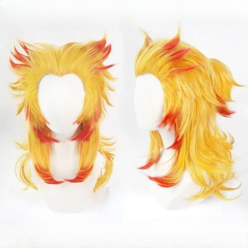 Anime Cosplay Red Hair - Peruka Rengoku Kyoujurou Kimetsu No Yaiba