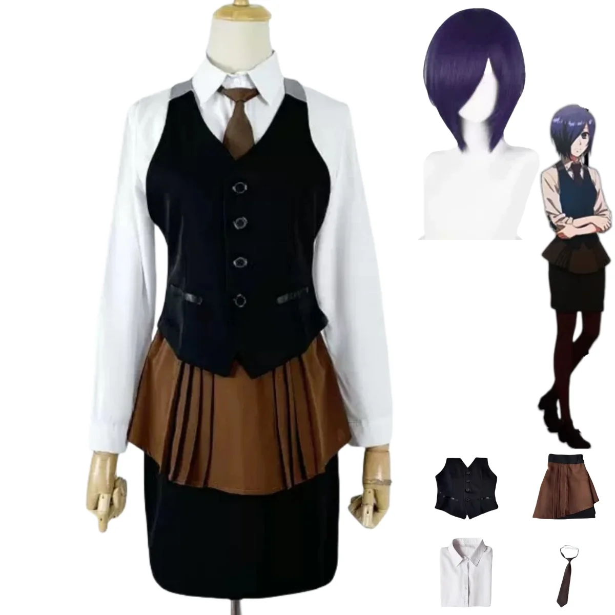 Anime Cosplay Tokyo Ghoul - Anime Tokyo Ghoul Touka Kirishima Kostium
