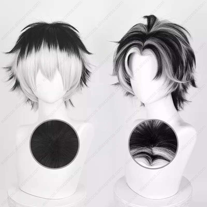 Cosplay Anime White Hair - Kotaro Bokuto peruka do cosplay 30cm