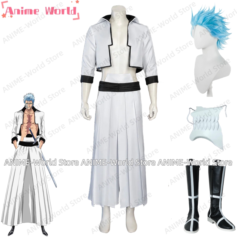 Anime Cosplay Mask - 《Niestandardowy Rozmiar》 Anime Grimmjow Jaegerjaquez Strój