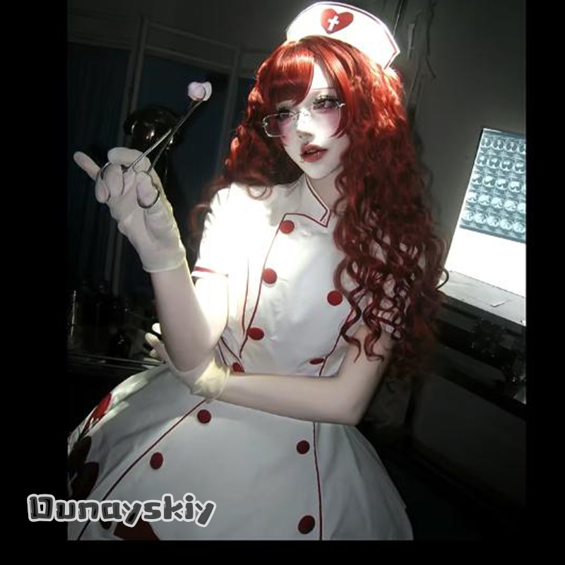 Anime Cosplay Nurse - OHaYo% Krwawa Pielęgniarka Fanart Halloween Kostium
