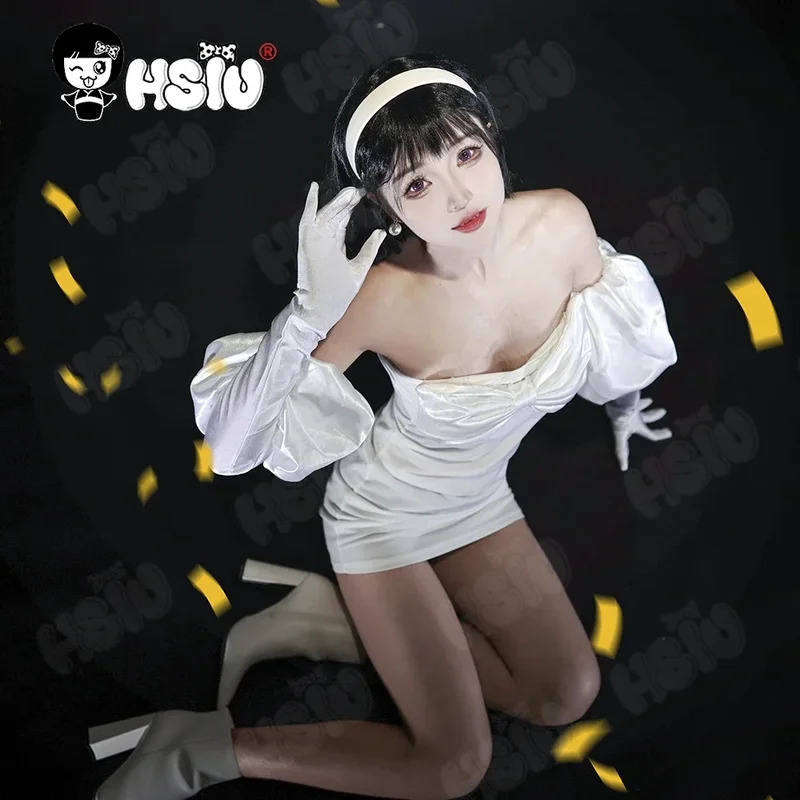 Cosplay Anime White Hair - Anime kosmiczny kostium sceniczny Biała sukienka