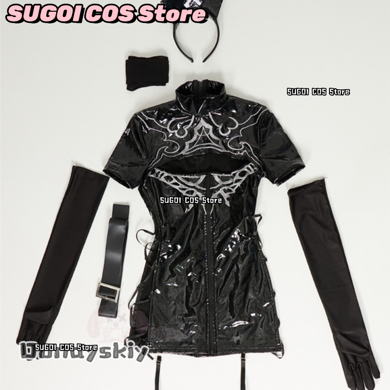 Anime Cosplay Nurse - SUGOI@NieRut omata 2B Gotycki Strój Pielęgniarki