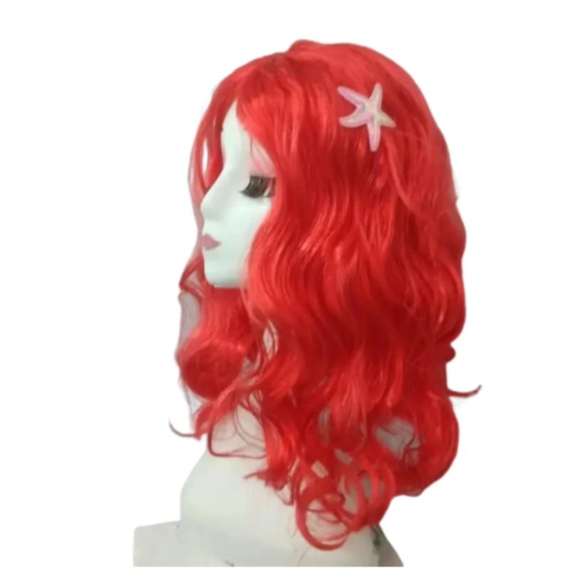 Peruka Syrenka dla Dziewczynek – Anime Cosplay Red Hair recenzja i cena