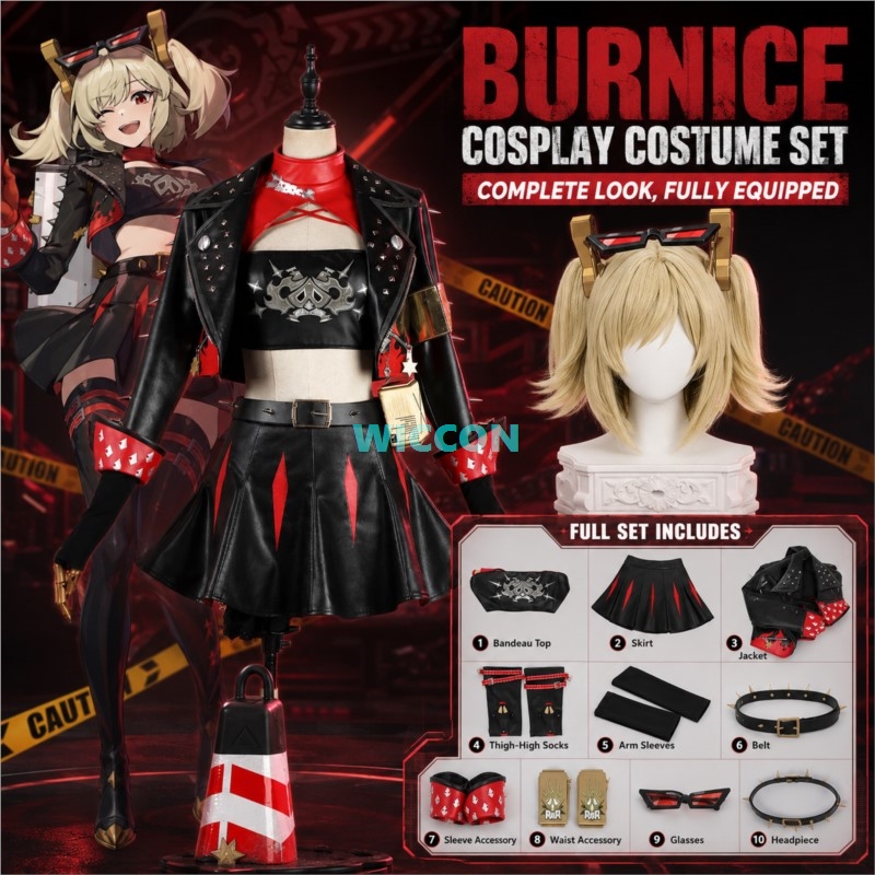 Peruka i kostium Burnice White – Cosplay Anime White Hair recenzja i cena