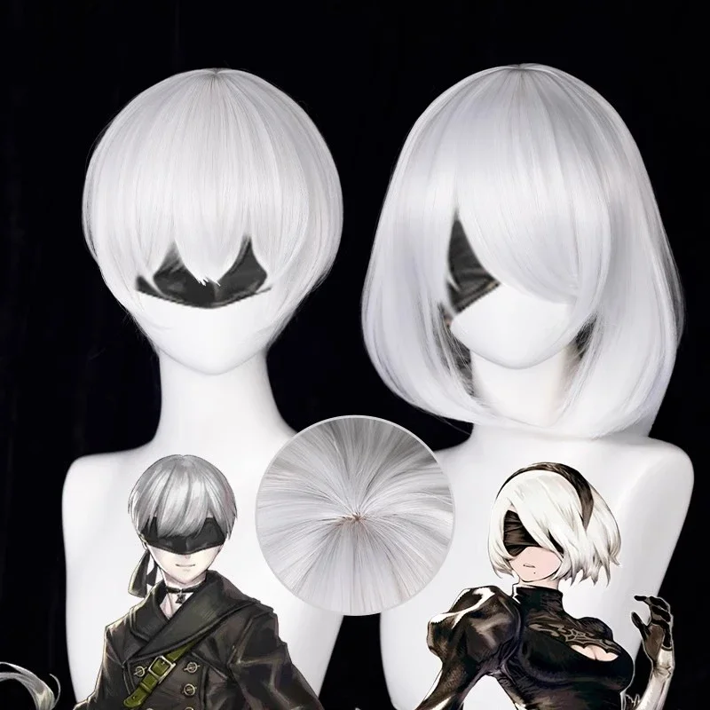 Anime 9S peruka do cosplay 2b  – Cosplay Anime White Hair recenzja i cena