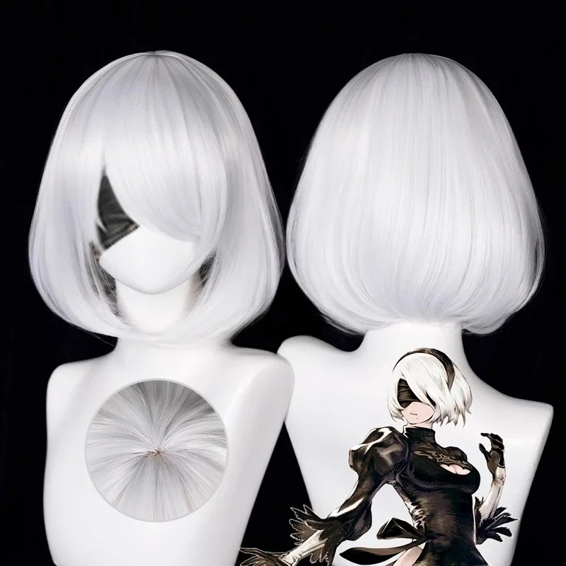 Anime 9S peruka do cosplay 2b  – Cosplay Anime White Hair recenzja i cena